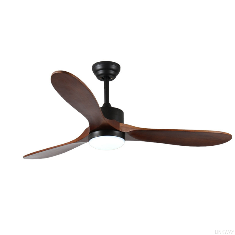 Energy-Efficient Long-Lasting: 52-Inch Solid Wood Ceiling Fan with LED Lighting and Brushless DC Motor