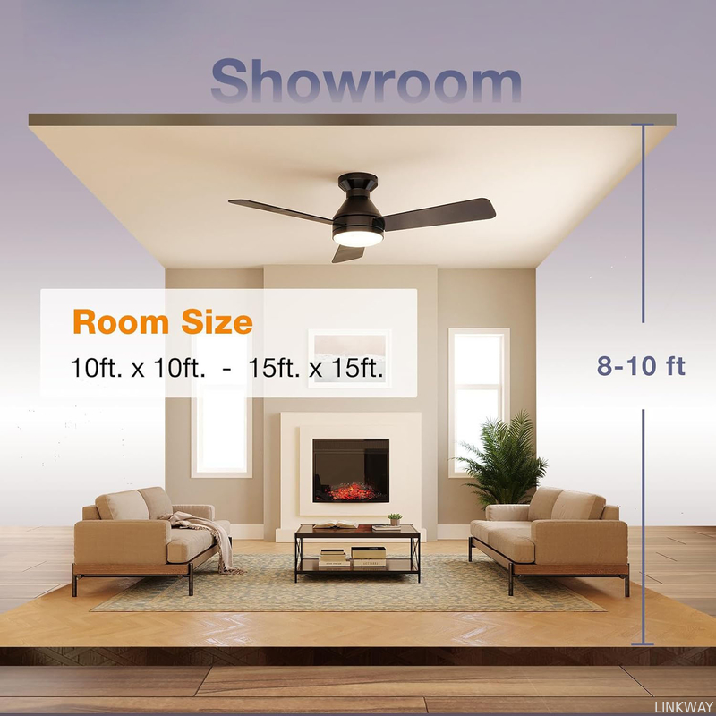 Factory Dimmable LED Ceiling Fan with Screw Type Light Bulb Modern ABS Body for Bedroom Kitchen Living Room