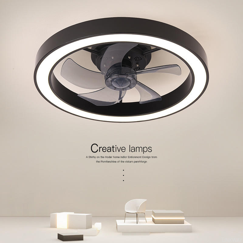 2025 New Lighting Japanese Standard Cross-Border Fan Light LED Ceiling Fan Integrated Bedroom Dining Room ABS Lamp
