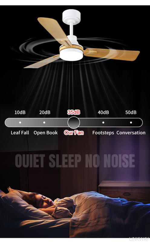 Factory Direct Ceiling Fans with Lights and Remote Dimmable 3CCT Reversible BLDC Motor ABS Blades for Bedroom Living Room
