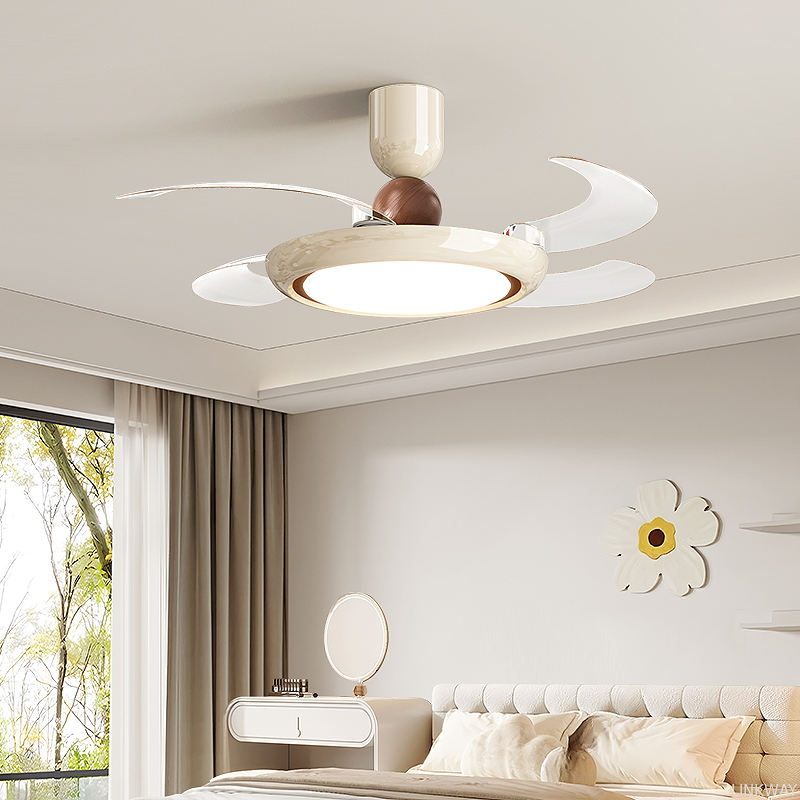 42 Inch Smart Luxury Indoor Fan Light  , Modern Living Room Ceiling Fans With Bright Lights