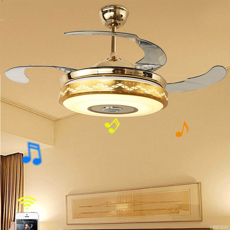 Bedroom Modern Ceiling Fans With Lights And Retractable Blades