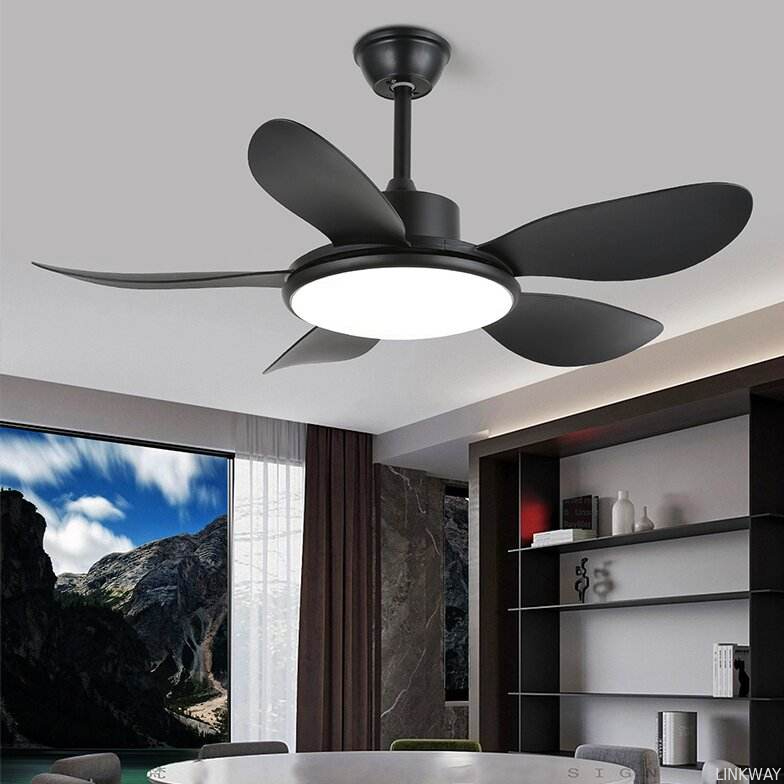 110V-240V Retro Ceiling Fan With Light , Modern Ceiling Fan With Remote Control