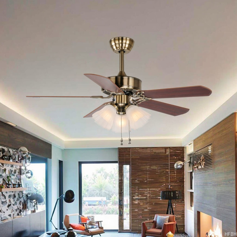 Zipper Control Luxury 110/220V Cheap Price Energy Save Decorative Ac Dc Best Chandelier Wooden Ceiling Fan With Light
