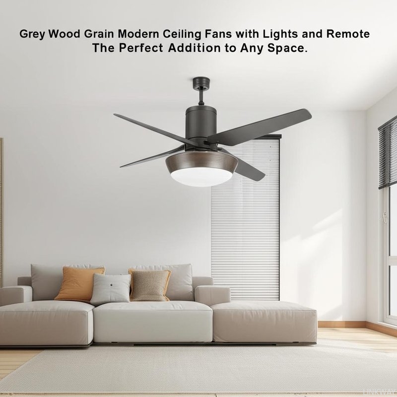 Wholesale Stepless Dimmable 70 Watt Wood Grain Modern Ceiling Fans With Lights And Remote Control