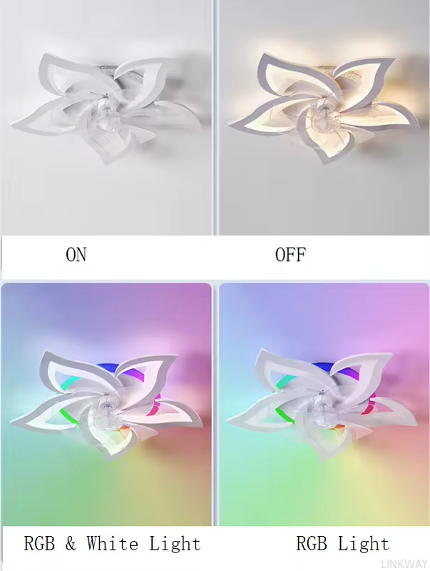 High brightness 72W Dreaming Colorful APP + Rmt Ctrl Dimmable LED Smart Ceiling Fan Light for Bedroom Living Room Hotel Apartment Villa