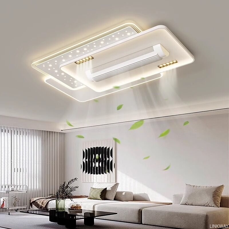 Best-Selling Blade-Free Fan Lights for Living Rooms, Dining Rooms, and Bedrooms Zhongshan Factory Wholesale Fan Lighting Fixtures