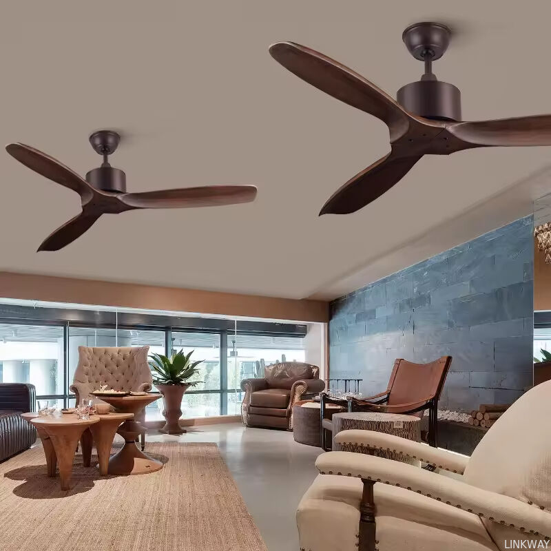 Household Decoration 52 Inch Ceiling Fan Dc Motor Wooden Indoor App Control Modern Ceiling Fan With Remote Control