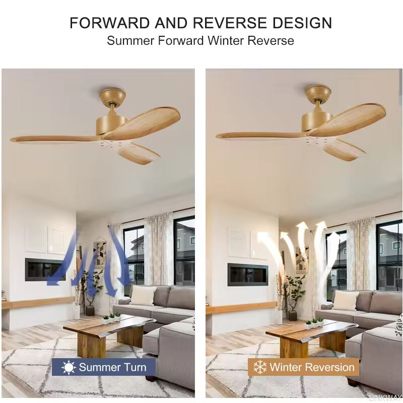 Household Decoration 52 Inch Ceiling Fan Dc Motor Wooden Indoor App Control Modern Ceiling Fan With Remote Control