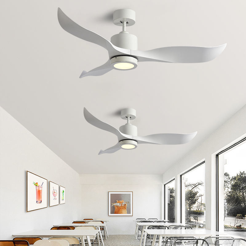 In Stock 52 Inch Bldc Ceiling Fan Modern 3 Abs Blades Chandelier LED Ceiling Fans With Light Ventilador De Techo