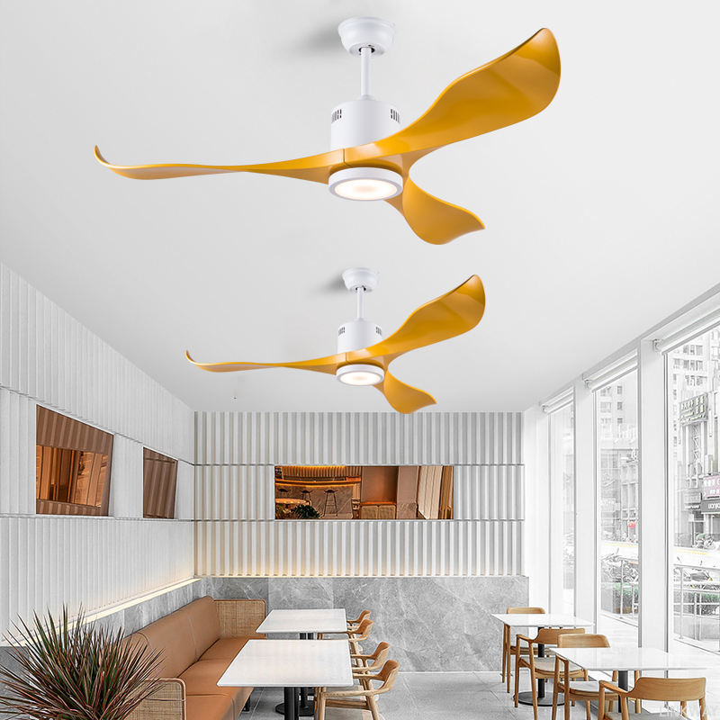 In Stock 52 Inch Bldc Ceiling Fan Modern 3 Abs Blades Chandelier LED Ceiling Fans With Light Ventilador De Techo