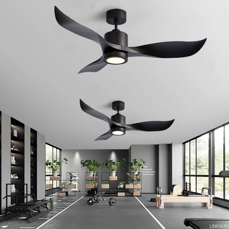Simple Luxury 52Inch 6 SPeed ABS Surface Mounted Dimmable Ceiling Fan Lamp Indoor Ceiling Led Fan Light