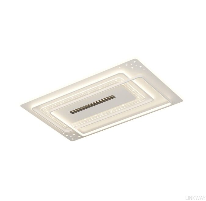 Modern Leafless LED Ceiling Fan with Remote Control Package Acrylic Lighting for New Living Room and Bedroom Whole House