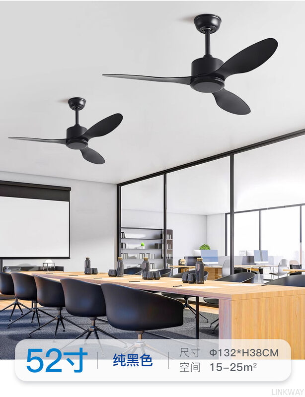 52 48 Ceiling Fan Decorative Modern Smart White Black  Ceiling Fan Without Light