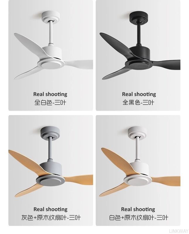 52 48 Ceiling Fan Decorative Modern Smart White Black  Ceiling Fan Without Light