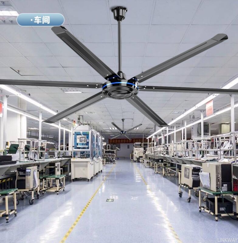 Industrial 80 100 120-Inch Aluminum DC Motor Ceiling Fan with 6 Blades Remote Control