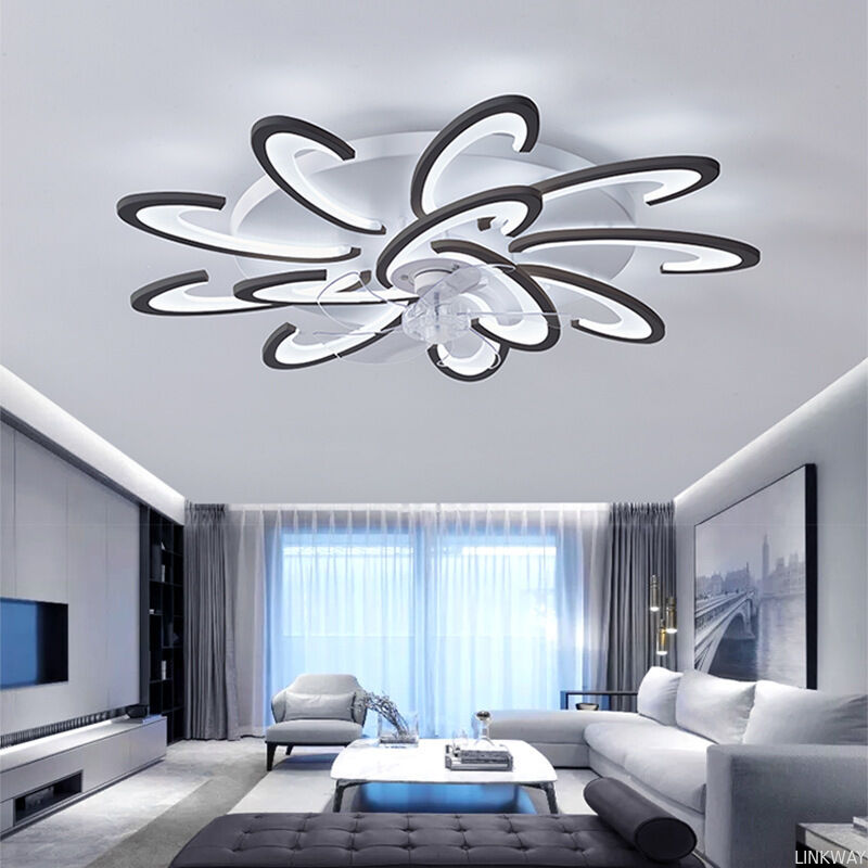 LED Ceiling Chandelier Modern Luxury Living Room Dining Room Kitchen Bedroom Decorative Art Ceiling Fan Light