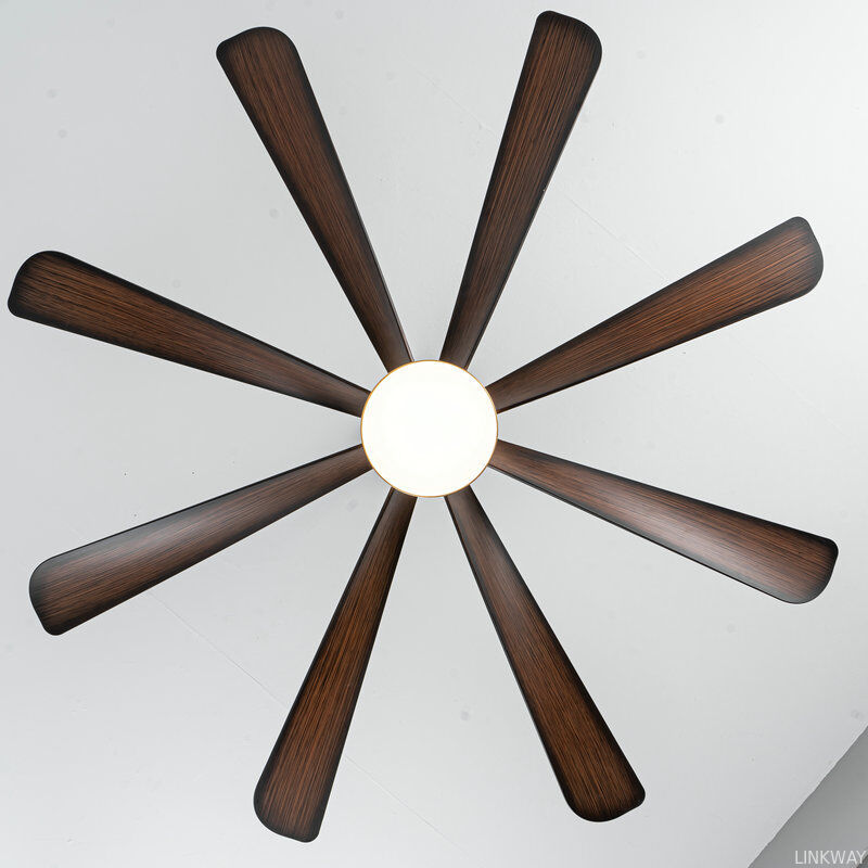 Wholesale 60inch ABS Luxury DC Nordic Modern LED Large Ceiling Fan with 8 Blades Remote Control DC Motor for Living Room
