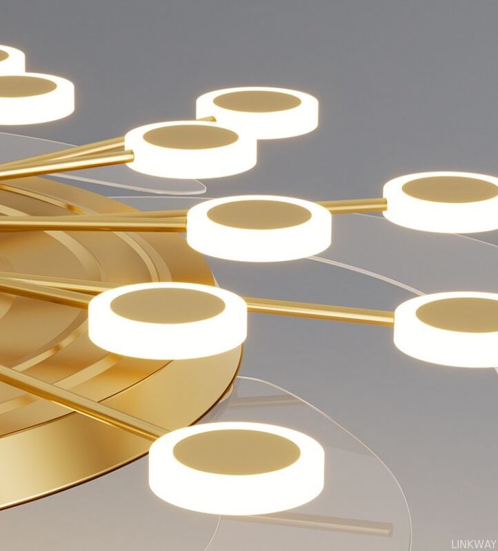 Luxury Fancy Nordic Living Room Chandelier Modern for High Ceiling Smart Celling Fan Silent 360 Degree Ceiling Fan LED