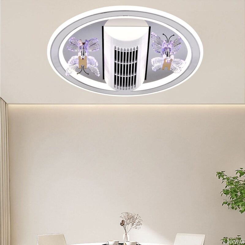 Linkway New Bladeless Butterfly Ceiling Fan Light Invisible Full-spectrum Eye-protection with Remote Control for Living Room