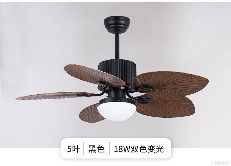 42 Inch Fancy Air Cooling  Decorative New Style Palmate Leaves 4 ABS Blades Ceiling Fan, Include Pull Chain Control