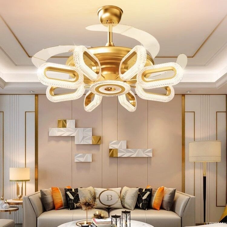 Hanging FanLight for Home Living Room Bedroom Dining Table Decoration Indoor Lighting LED  Ceiling  Fan with Light