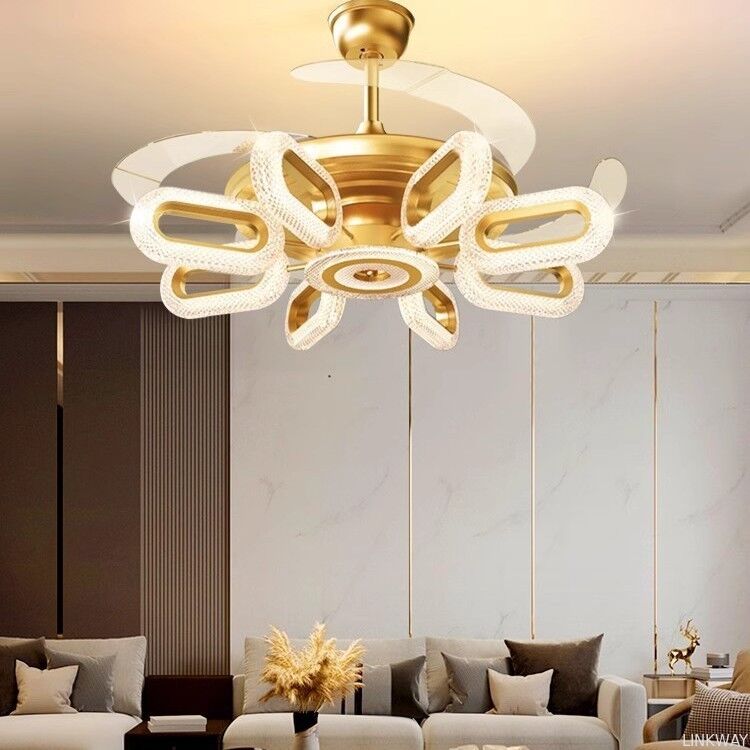 Hanging FanLight for Home Living Room Bedroom Dining Table Decoration Indoor Lighting LED  Ceiling  Fan with Light