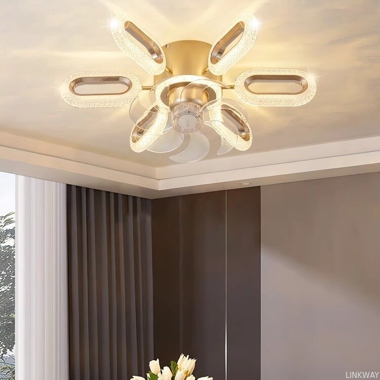 Hanging FanLight for Home Living Room Bedroom Dining Table Decoration Indoor Lighting LED  Ceiling  Fan with Light