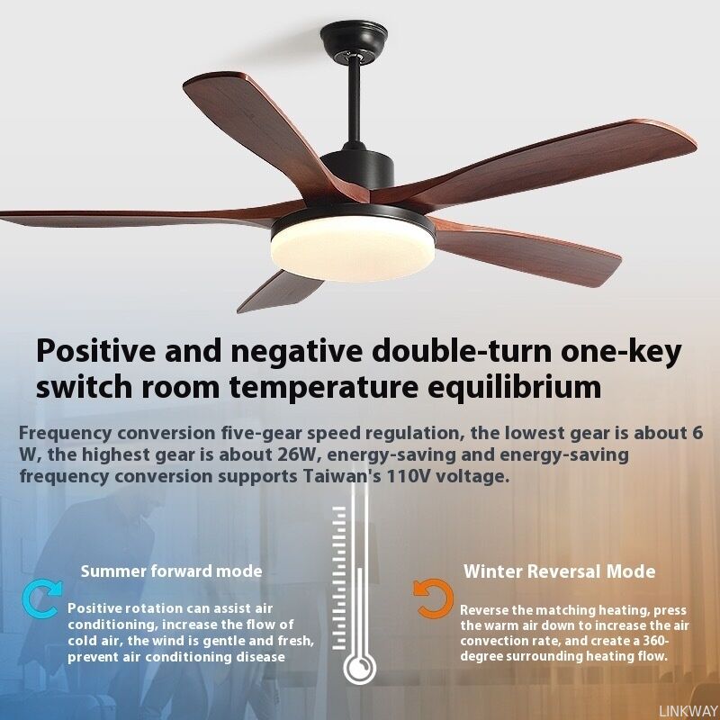 60-Inch DC Variable Frequency Ventilation Fan Energy-Saving Mute Large Air Volume for Living Room Dining Room 110V Cross-Border