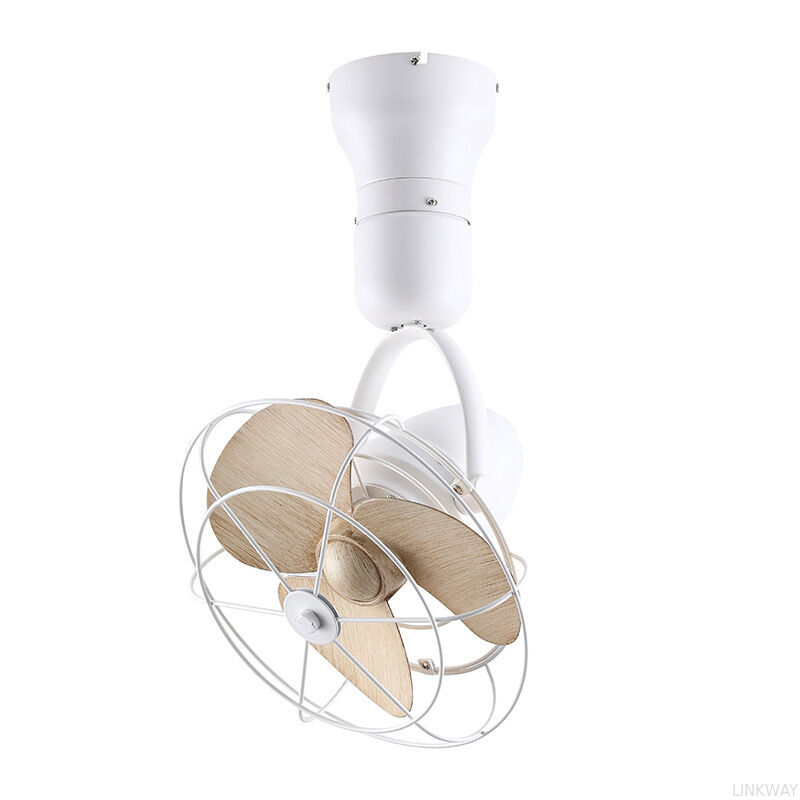 Decorative 16 Inch Ceiling and Wall Dual-Purpose Mounted Single Directional Oscillating Corner Ceiling Fans With Remote Control