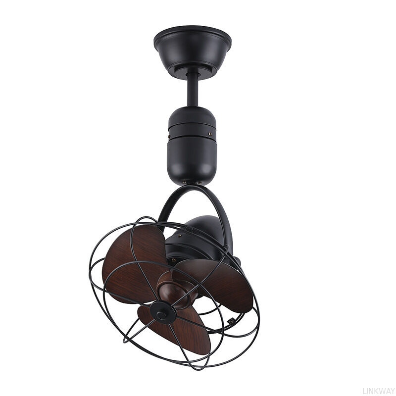 Decorative 16 Inch Ceiling and Wall Dual-Purpose Mounted Single Directional Oscillating Corner Ceiling Fans With Remote Control