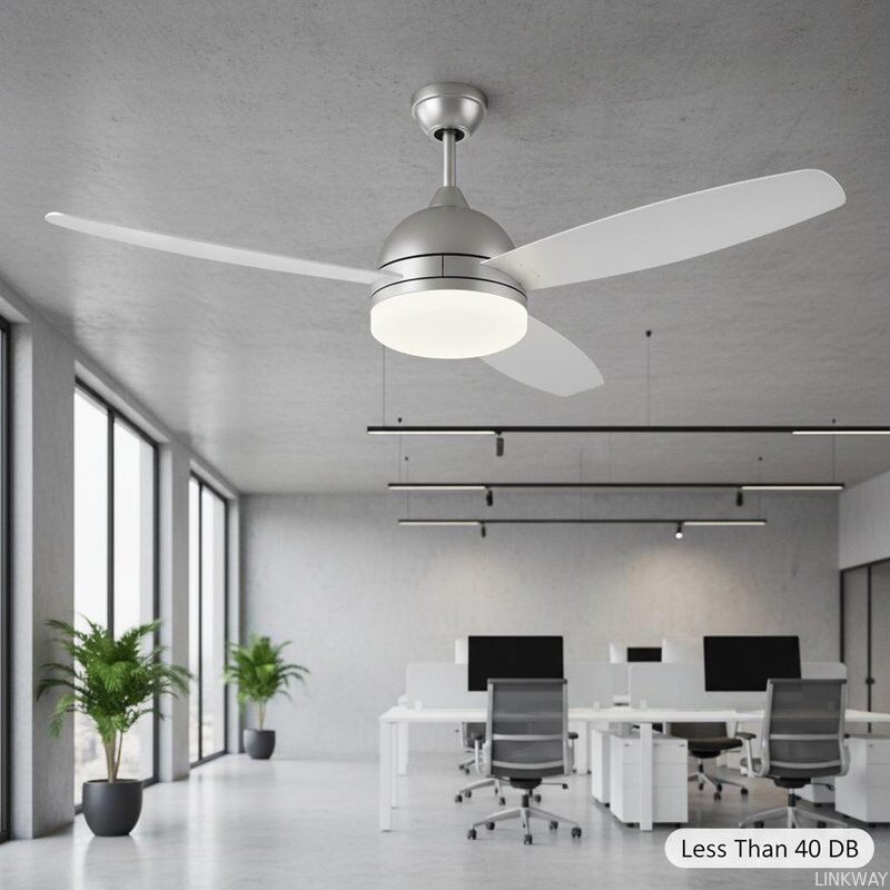 Less Than 40 DB Noise Level Modern LED Ceiling Fans Featuring Detachable Parts and Lighting Type LED for Office Environments