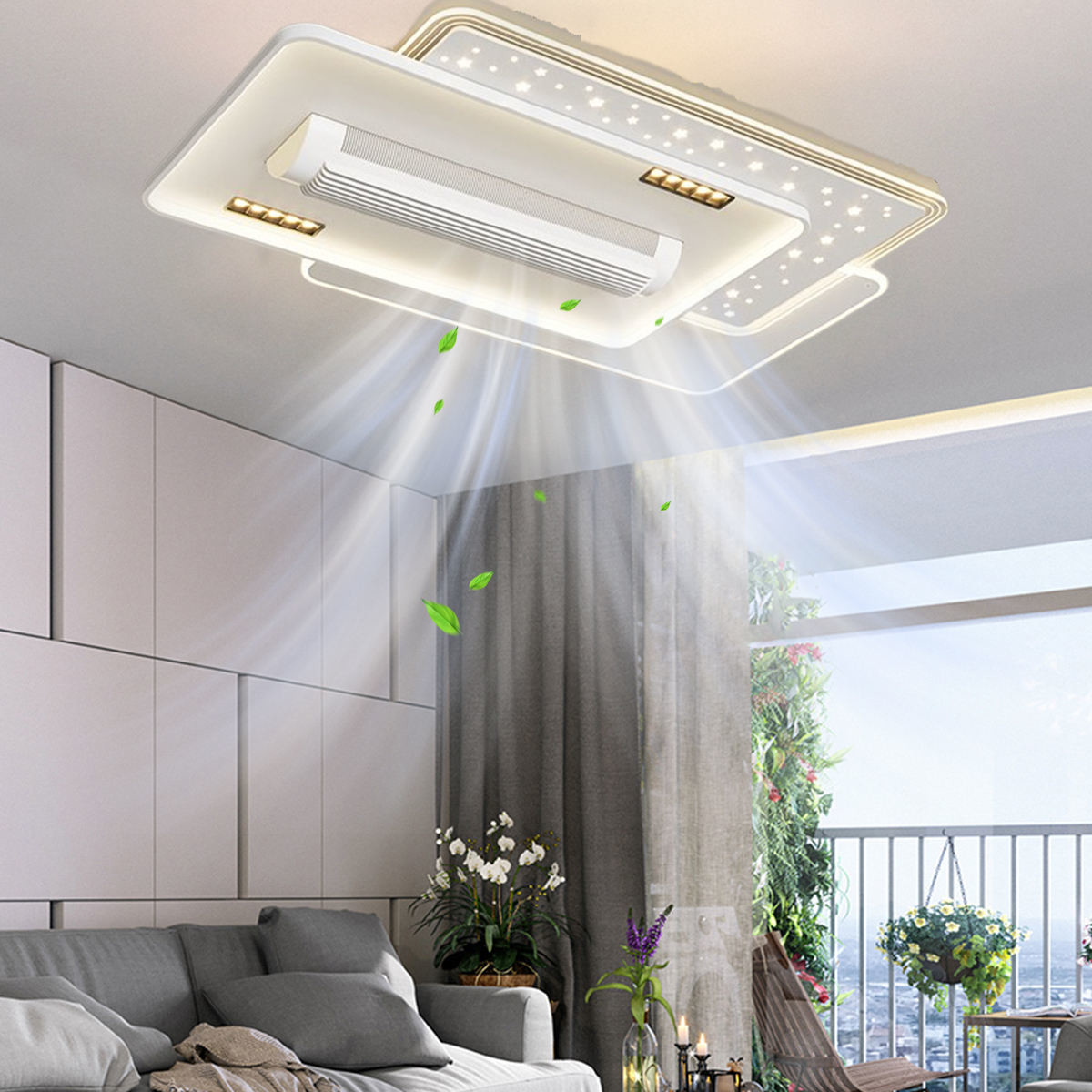 Manufacturer Modern Luxury Ceiling Fans Light , Smart LED Ceiling Fan With Remote Control