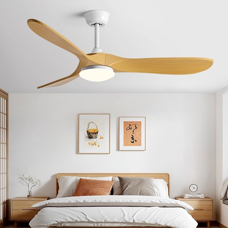 Manufacturer 110V 220V Modern Ceiling Fans With LED Lights Timber DC Motor Remote Control