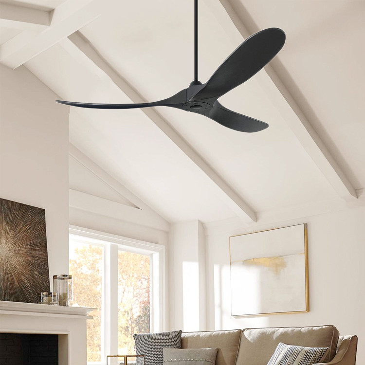 Manufacturer 3 Wooden Blade Modern LED Ceiling Fans Indoor Outdoor Patio Ceiling Fan 60 Inch