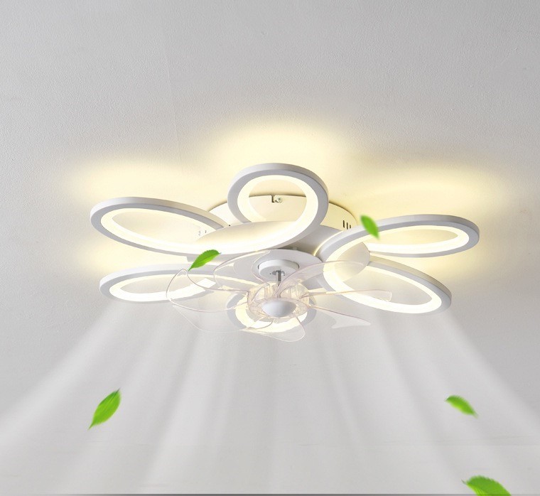 wholesale  Modern Smart WiFi Remote Control Fan Light , LED Ceiling Music Speaker Fan Light