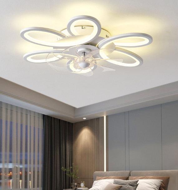 Modern Smart WiFi Remote Control Fan Light , LED Ceiling Music Speaker Fan Light