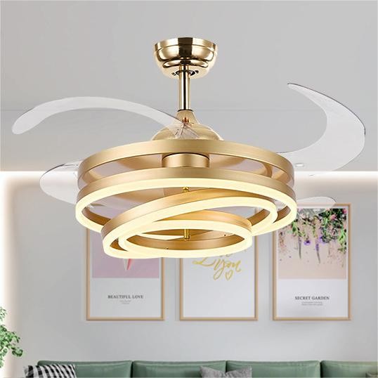 wholesale   Bedroom Decor Nordic Ceiling Fan Remote Control Restaurant Ceiling Fan Lamp