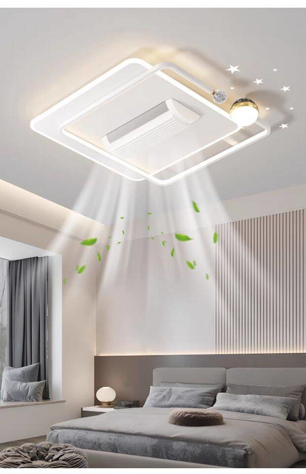 wholesale   Three Color Strong Wind Ceiling Fan Light Anti Flicker Silent Ceiling Fan With Light And Remote
