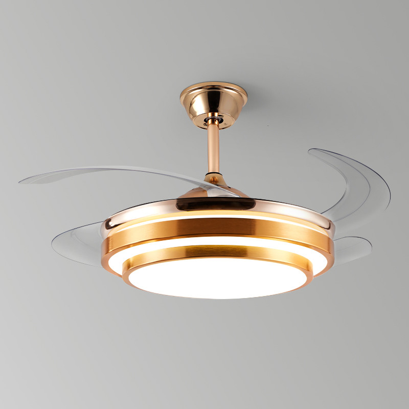 Manufacturer Remote Control LED Bedroom Ceiling Fan Modern Retractable Ceiling Fans With LED Lights