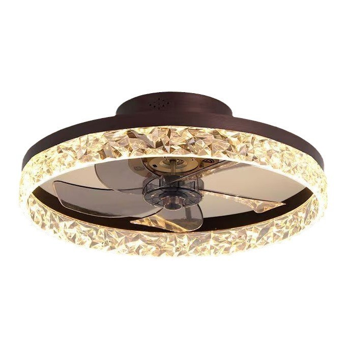 Factory Modern Home Intelligent Remote Control Ceiling Fan with Lamp Dimming Fan Lights for Home Living Room Bedroom LED Fan Light