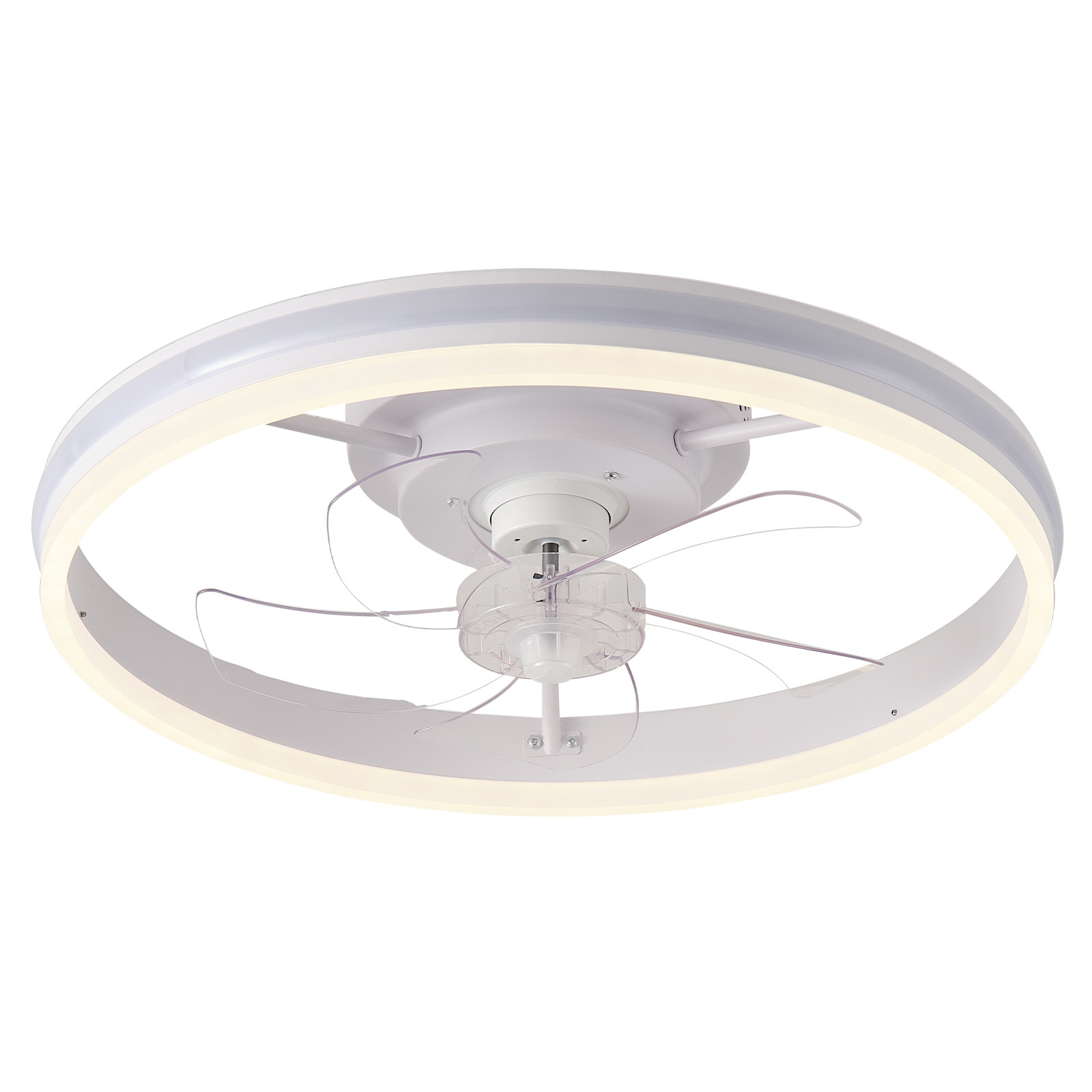 Manufacturer 20 Inch Flush Mount Ceiling Fan Light , Bedroom White Fandelier Ceiling Fan With Light