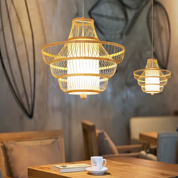 Manufactory Bedroom Living Room Flush Mount LED Ceiling Fan / Rattan Ceiling Fan With Light