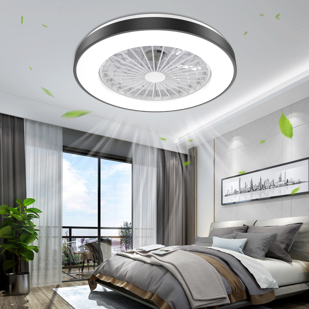 Manufacturer Low Noise 20 Inch LED Chandelier Ceiling Fan With LED Light And Remote Control