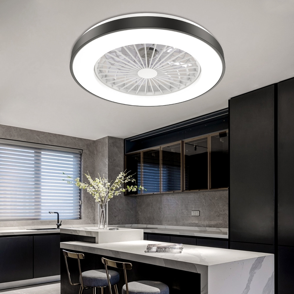 Manufacturer Low Noise 20 Inch LED Chandelier Ceiling Fan With LED Light And Remote Control