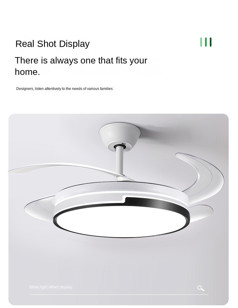 Wholesale factory Remote Control LED Ceiling Fan Lights , Modern LED Invisible Ceiling Fan With Light