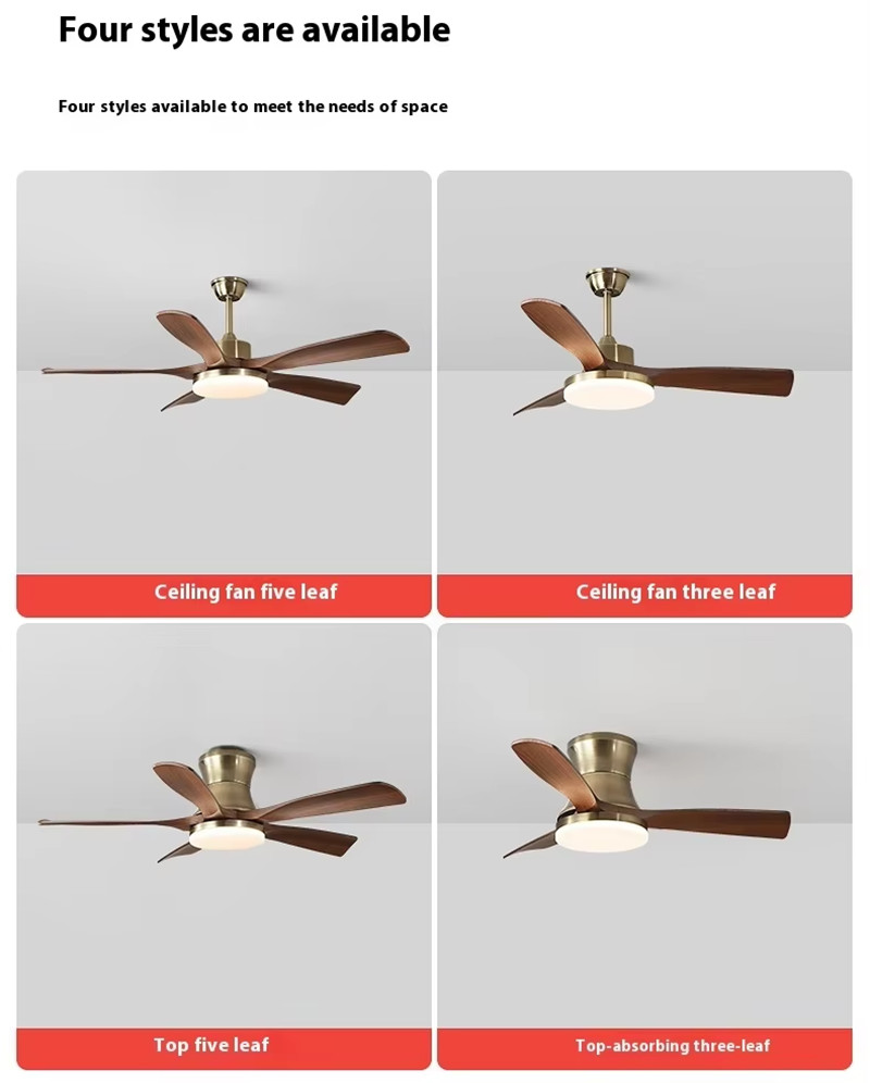 Wholesale factory 42/52 Inch 3/5 Straight Blades Wooden Leaf Ceiling Fan Remote Control