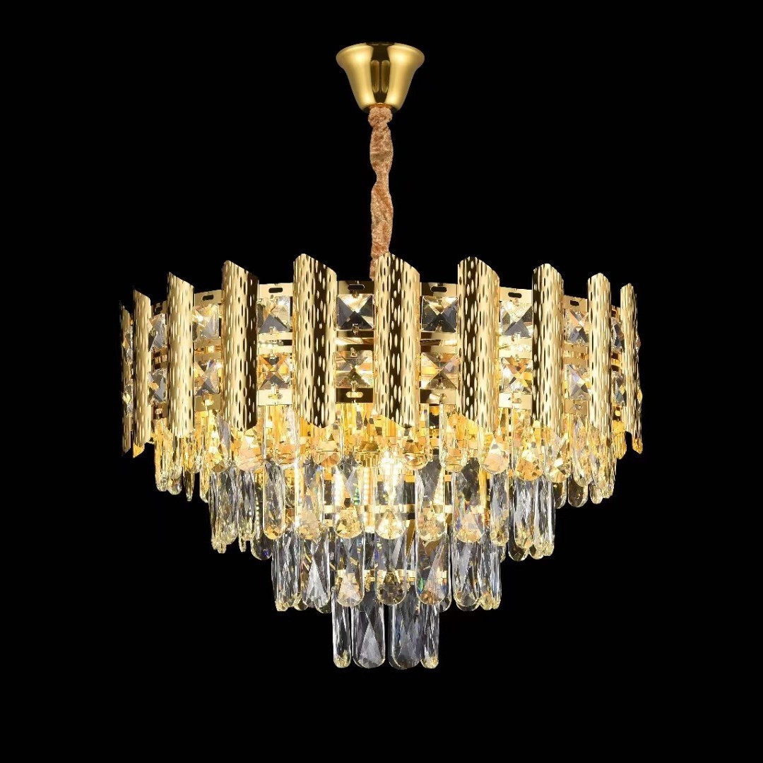 Wholesale   Retractable Crystal Chandelier Ceiling Fan With Light And Remote Control