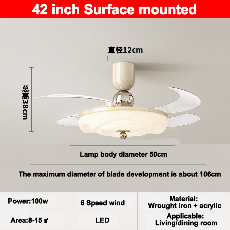 wholesale  42 Inch LED Smart Ceiling Fan , Read Rotation Ceiling Fan Remote Control