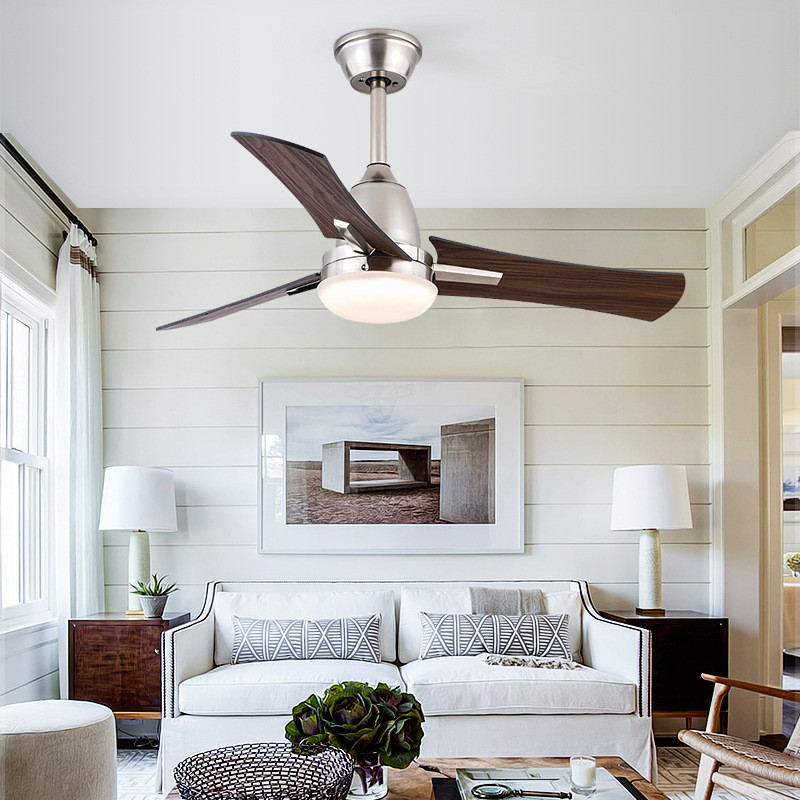 Wholesale   42 Inch High Power 3 Blades Wooden Ceiling Fan With Light And Remote Control